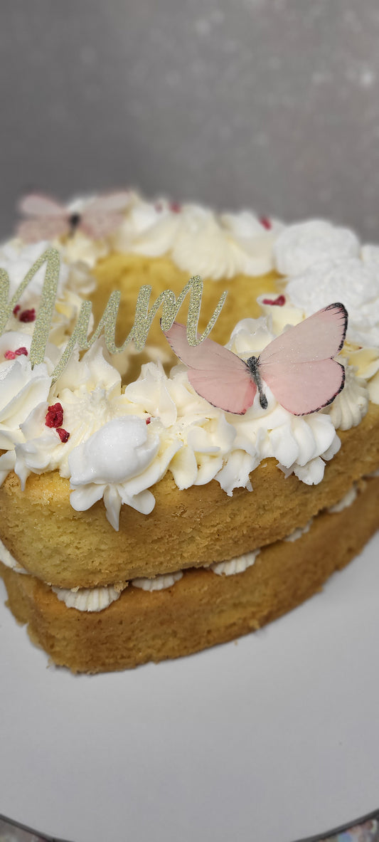 Mother's Day Heart Cake