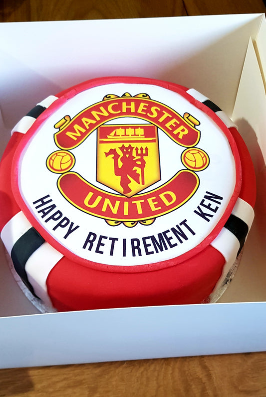 Football cake,  colours and topper to match theme